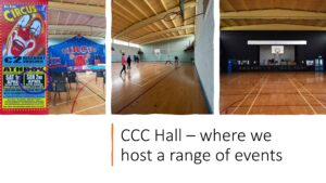 A collage of Athboy CCC Hall images, showcasing a versatile venue for hosting various events.