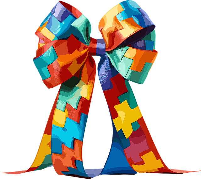 Colorful ribbon with vibrant hues.