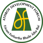 The logo of Athboy Development Forum, symbolizing a hub of activities and support for the community.