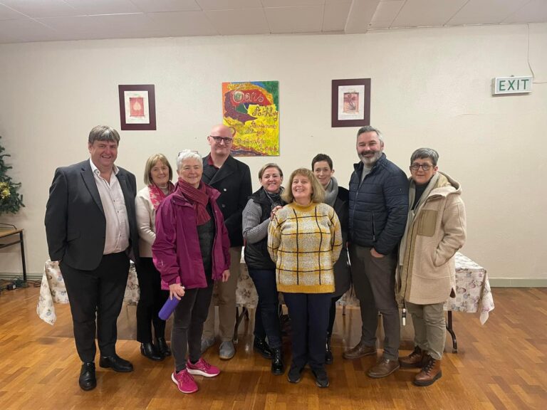 Athboy Development Forum members standing together in a room