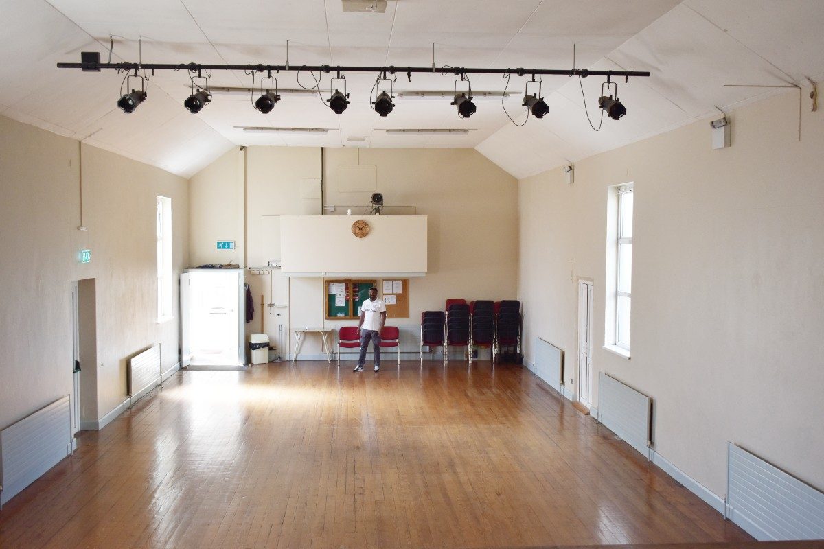 The St. James' Hall, view from the stage