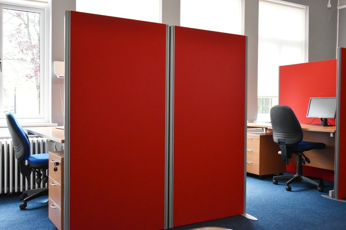 A hot desk in an office