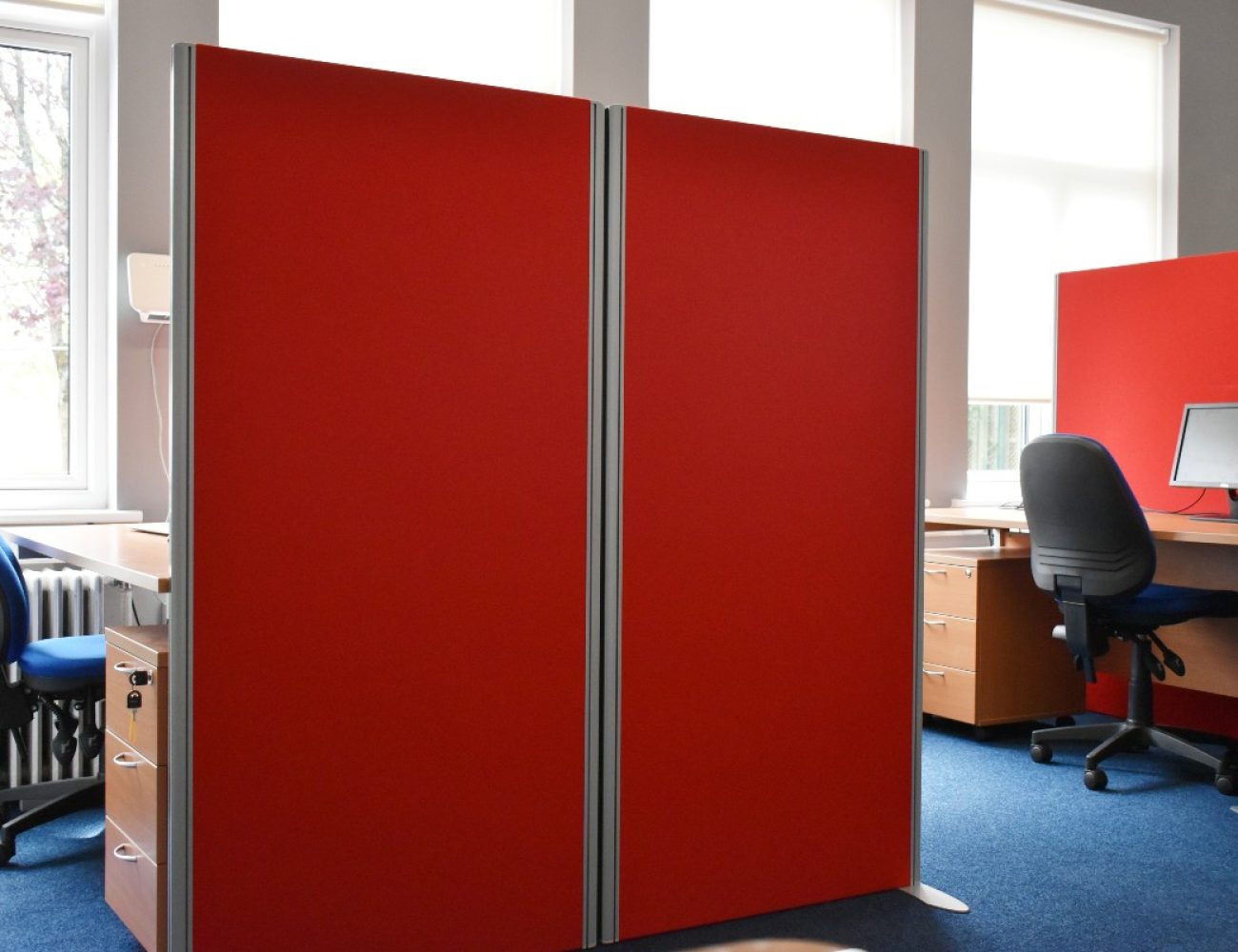 A hot desk in an office